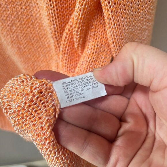 Club Monaco Women's Sweater Peach Coral Knit‎ - Medium - Picture 3 of 5